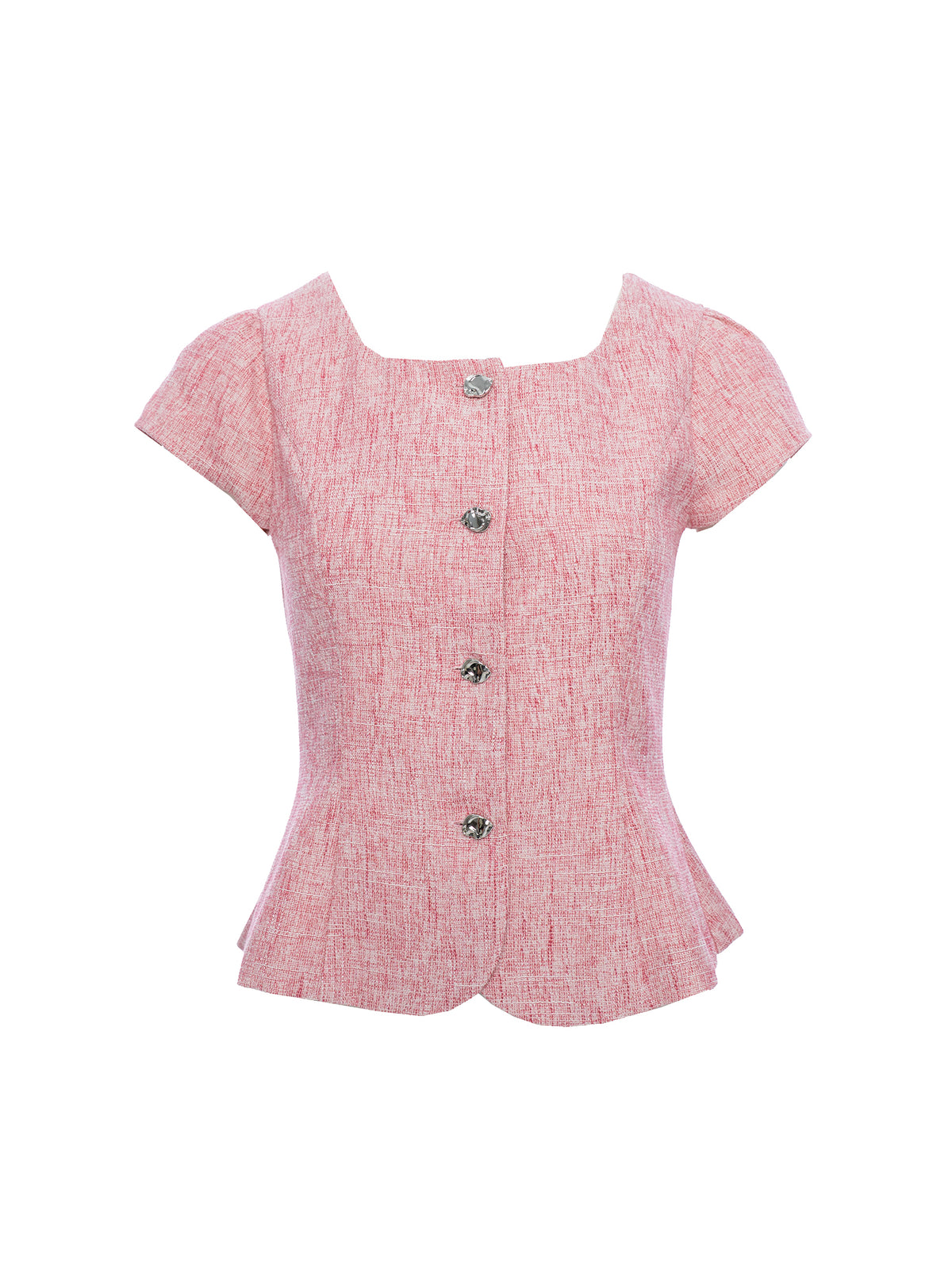 Tweed Peplum Blouse