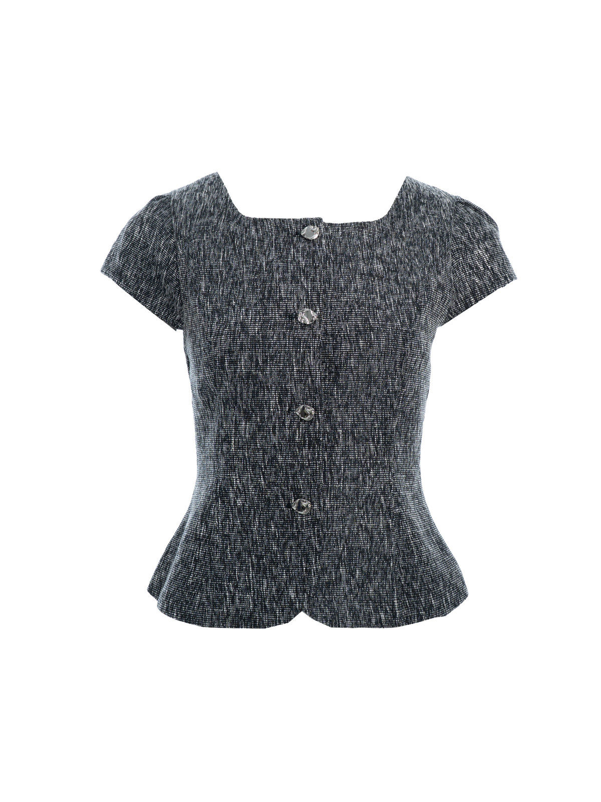 Tweed Peplum Blouse