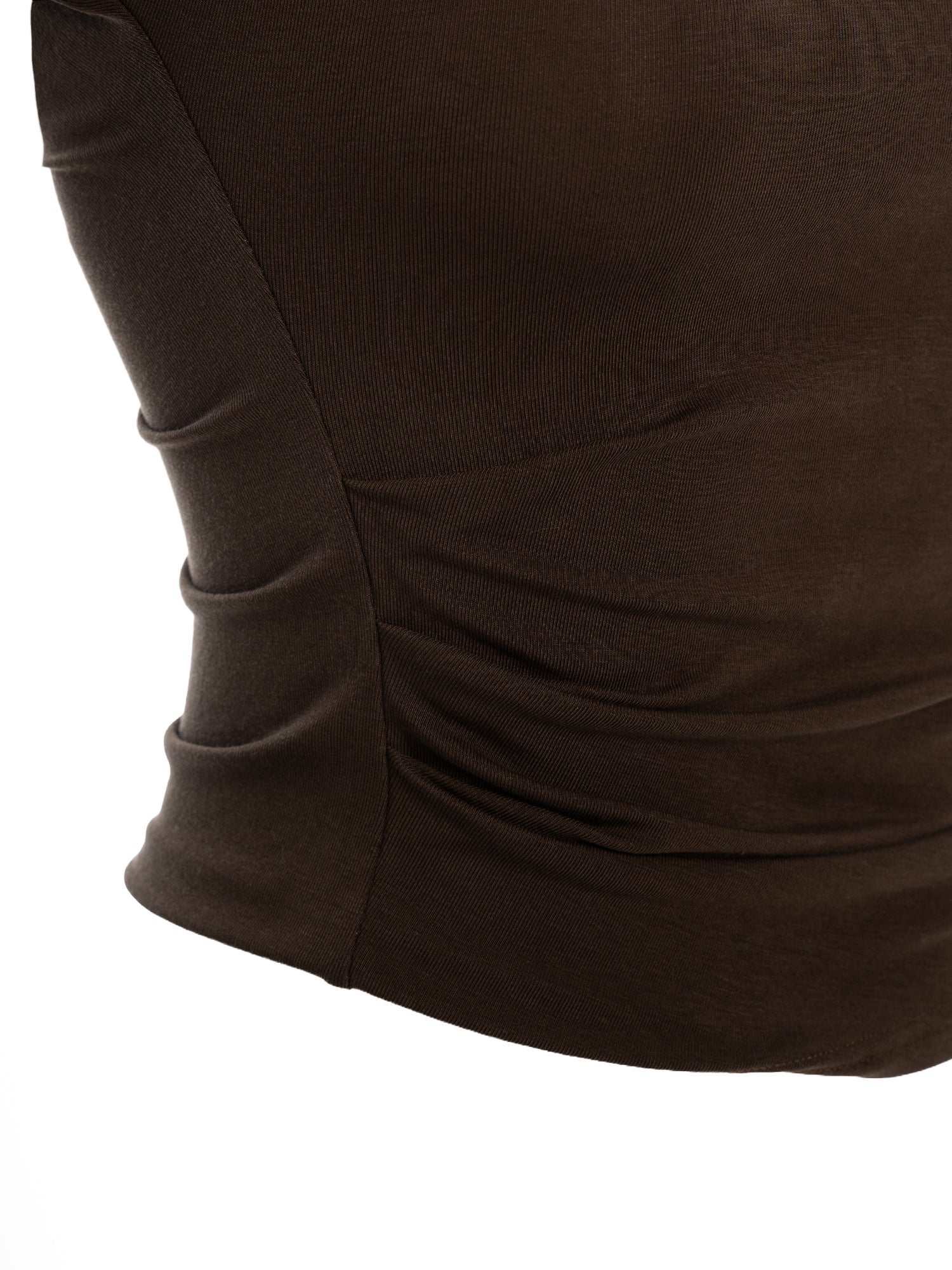 Asymmetric Neckline Fitted Top