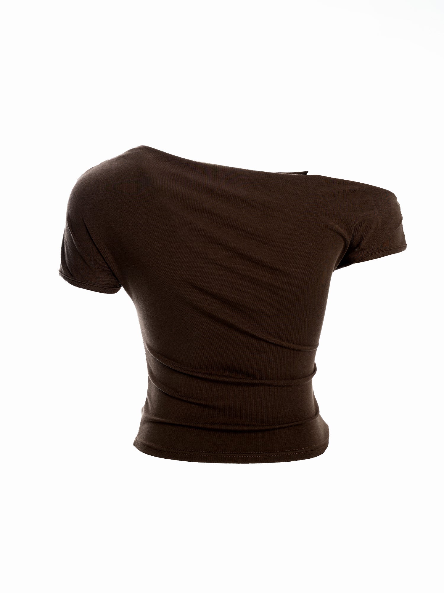 Asymmetric Neckline Fitted Top