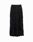 Crinkled Texture Midi Skirt