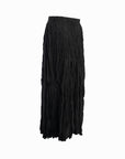Crinkled Texture Midi Skirt
