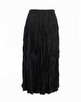 Crinkled Texture Midi Skirt