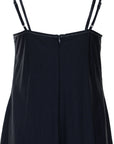 Sleeveless V-Neck Denim-Like Midi Dress