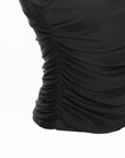 Ruched Sleeveless Mesh Top