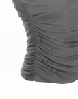 Ruched Sleeveless Mesh Top