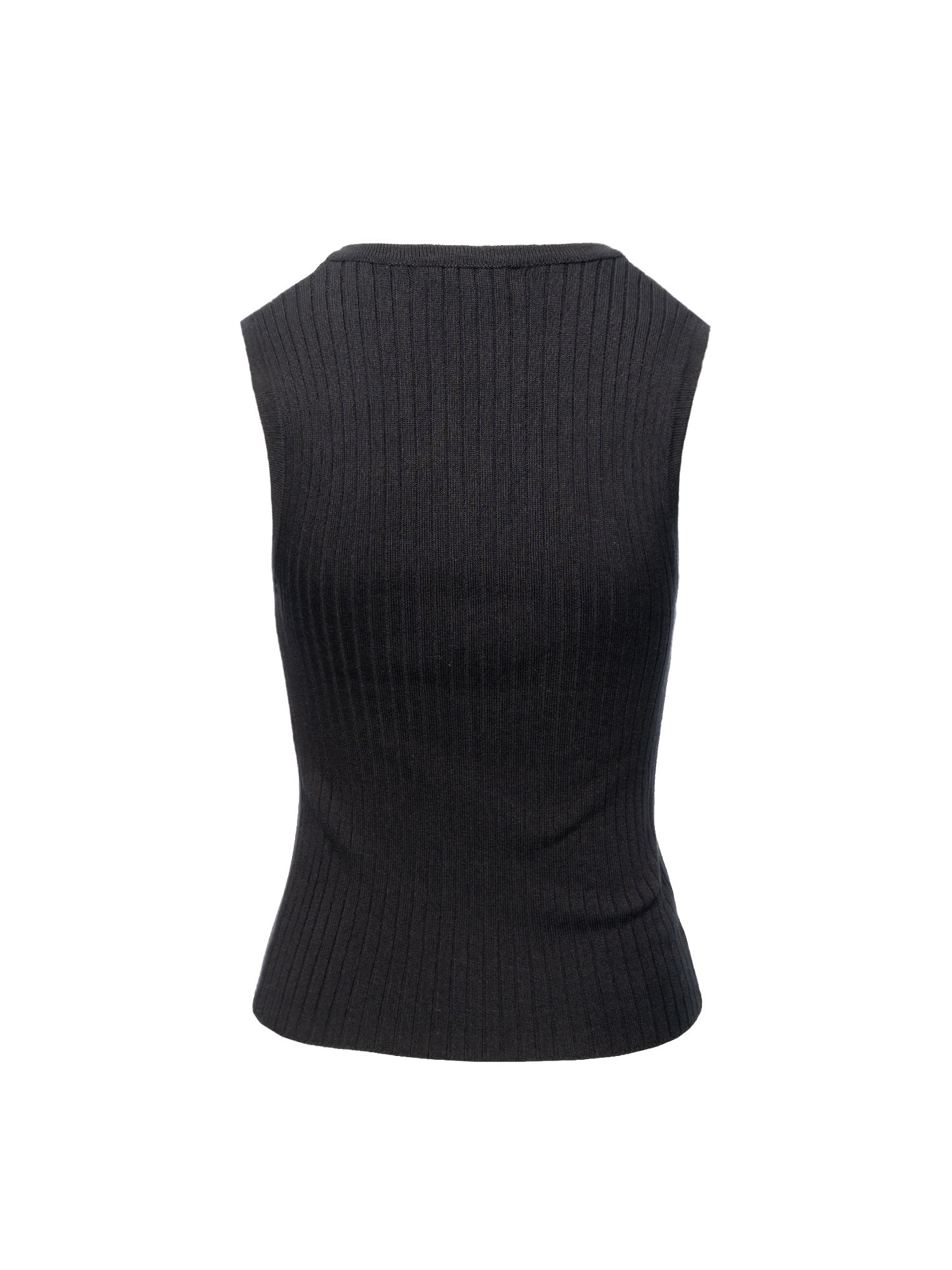 Button-Front Knit Vest Top