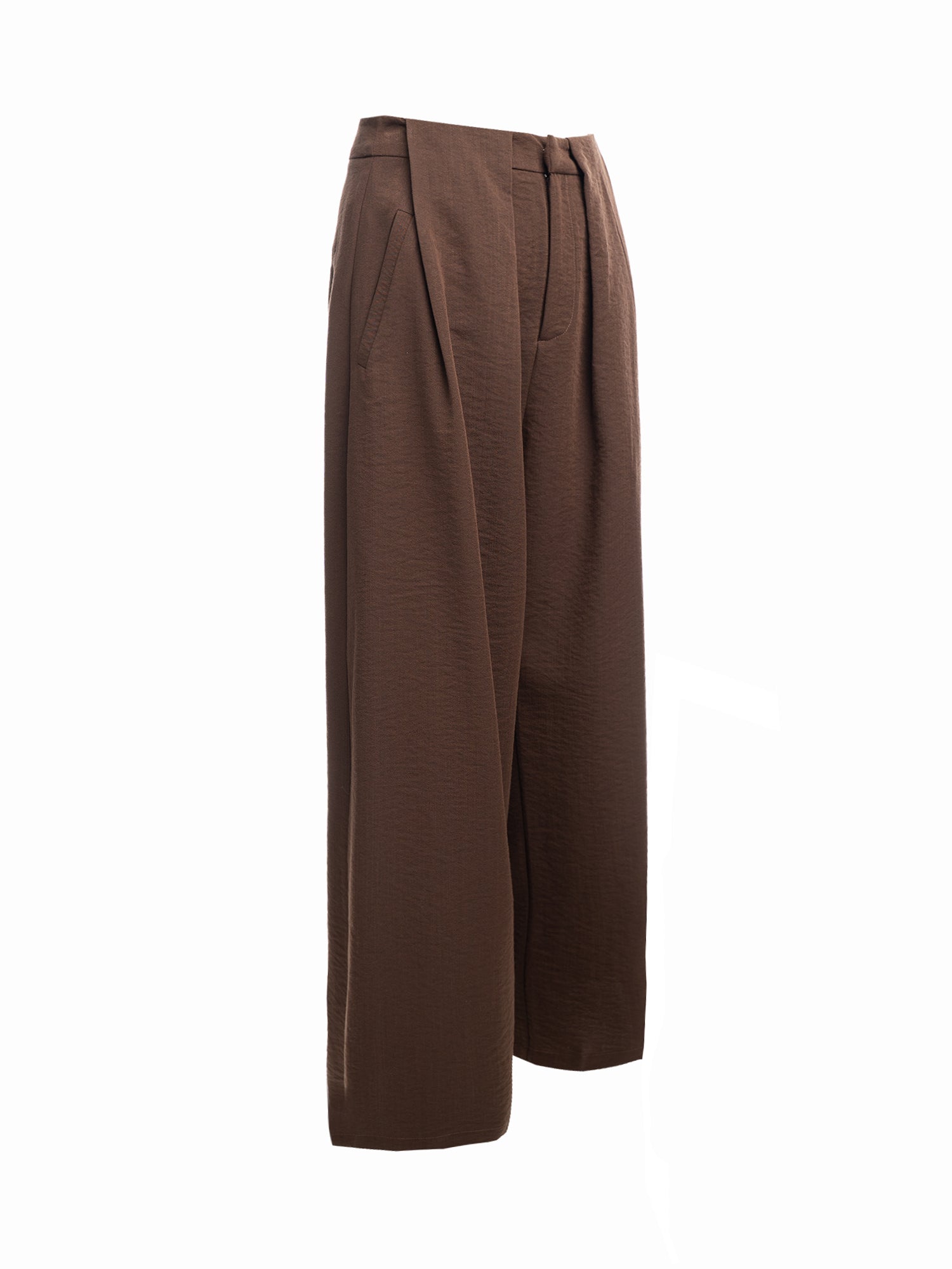 Pleated Wide-Leg Pants