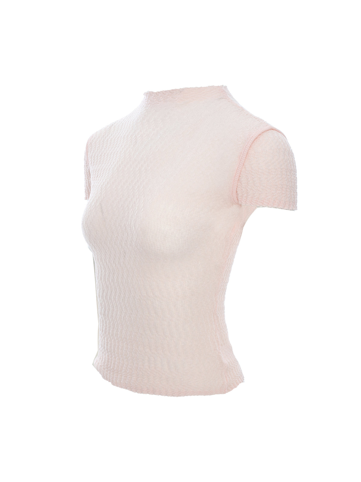 Mock Neck Textured Knit Top