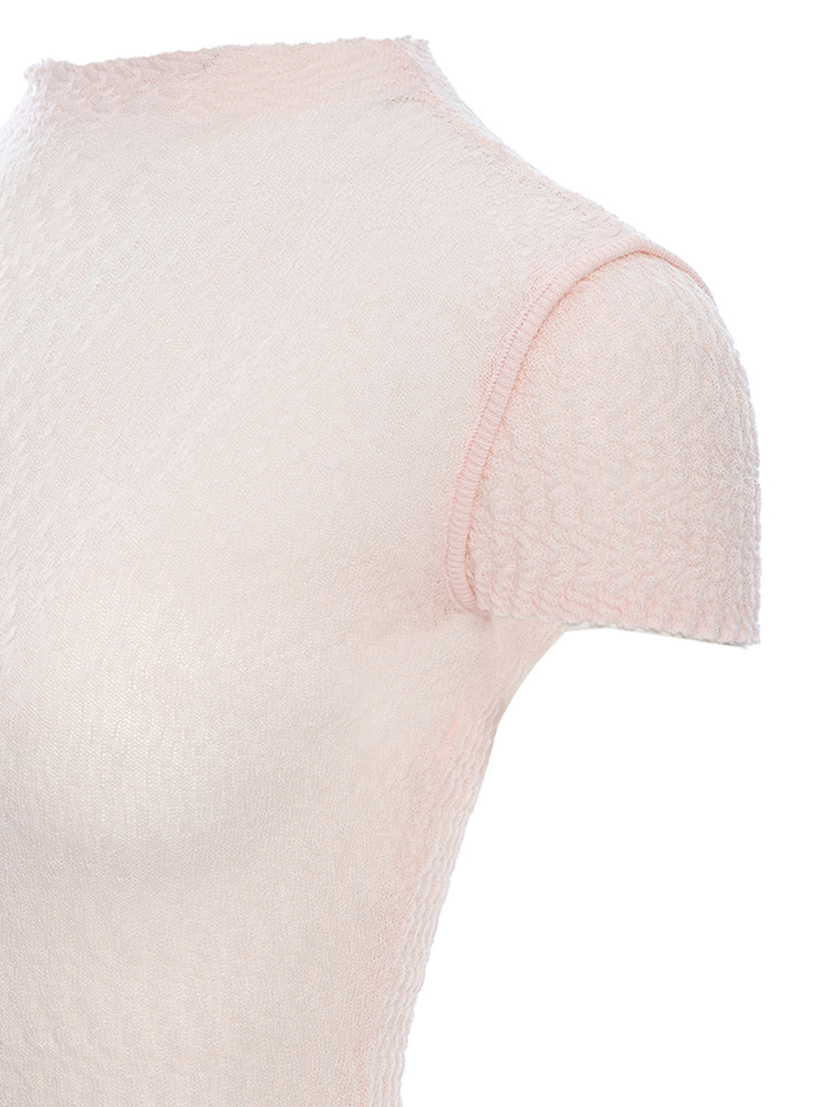 Mock Neck Textured Knit Top
