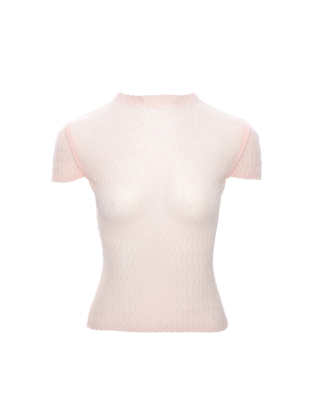 Mock Neck Textured Knit Top