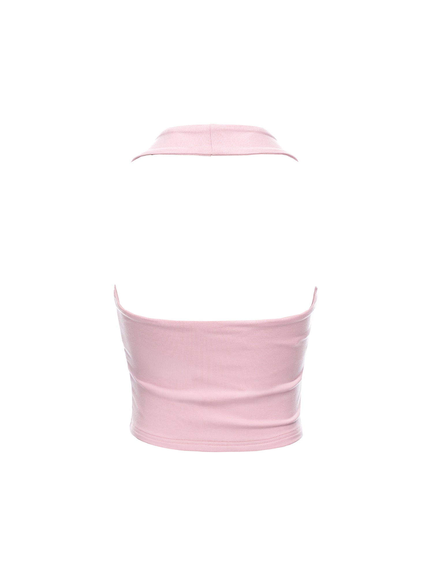 Double Layered Halter Neck Crop Top