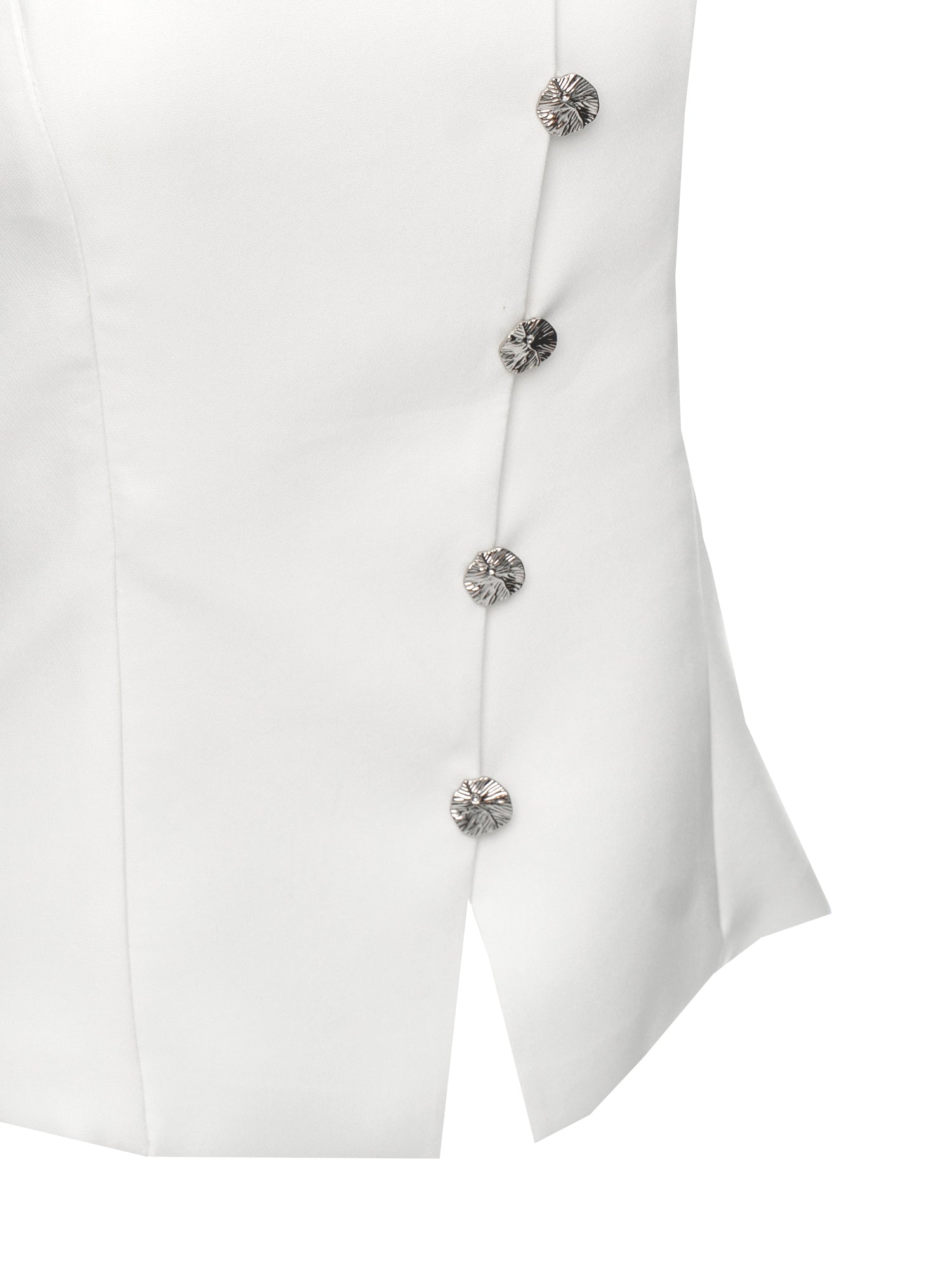 Sleeveless Button Front Top