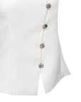 Sleeveless Button Front Top