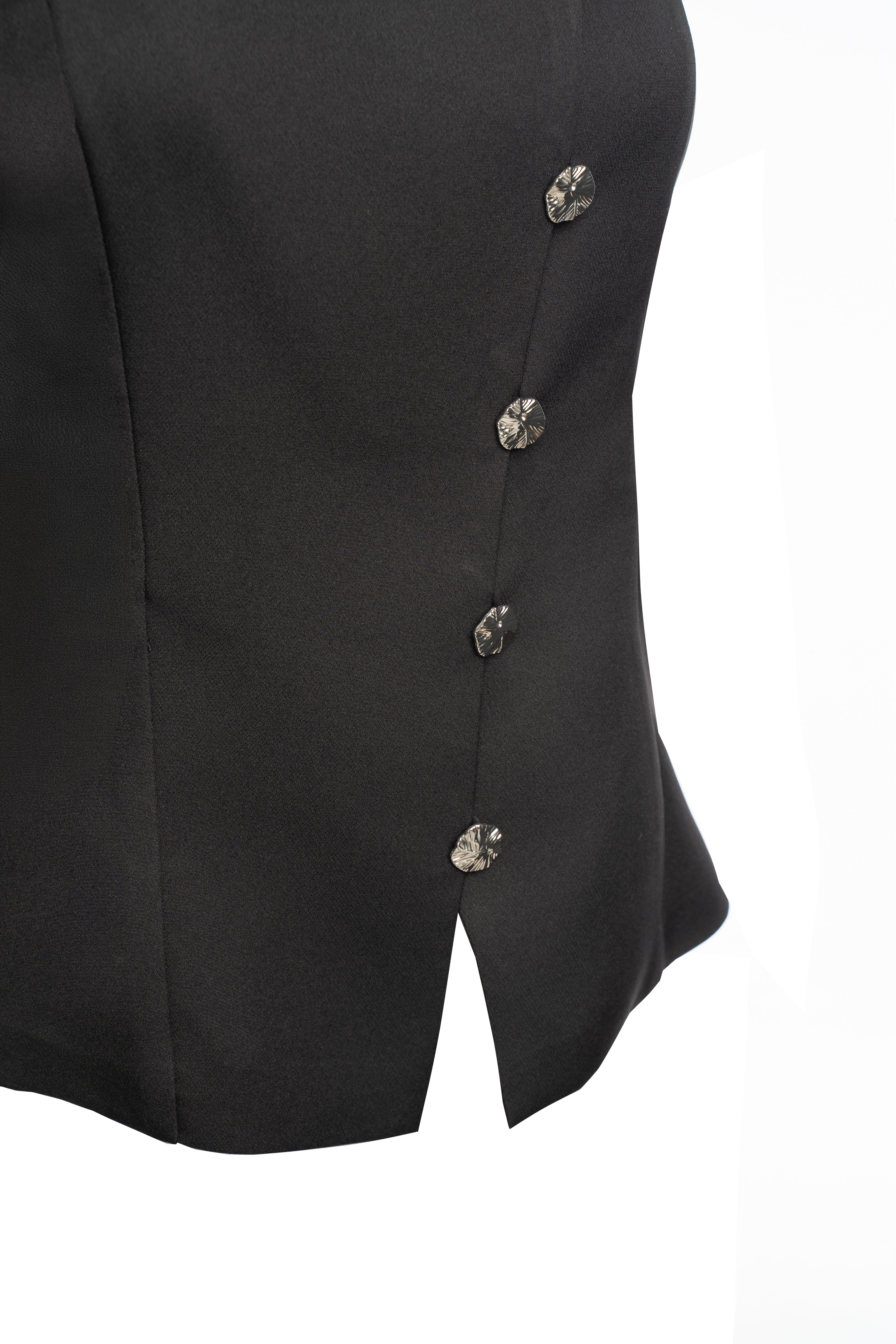 Sleeveless Button Front Top