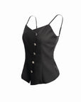 Sleeveless Button Front Top