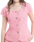 Tweed Peplum Blouse