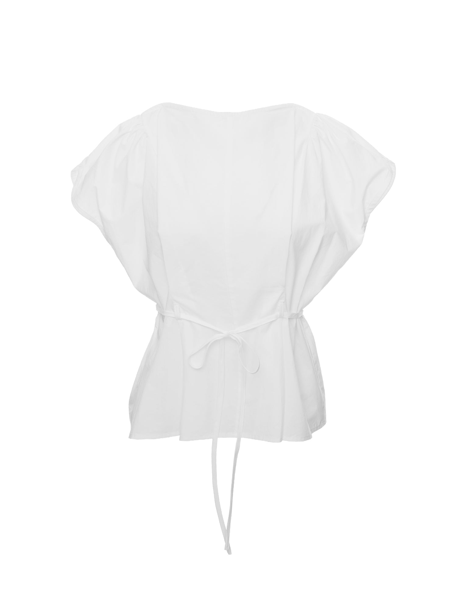Gathered Cape Sleeve Blouse