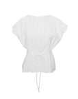 Gathered Cape Sleeve Blouse