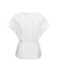 Gathered Cape Sleeve Blouse