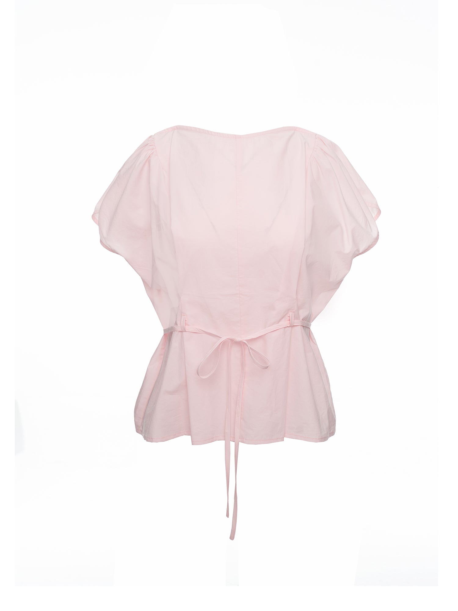Gathered Cape Sleeve Blouse