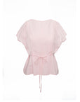 Gathered Cape Sleeve Blouse