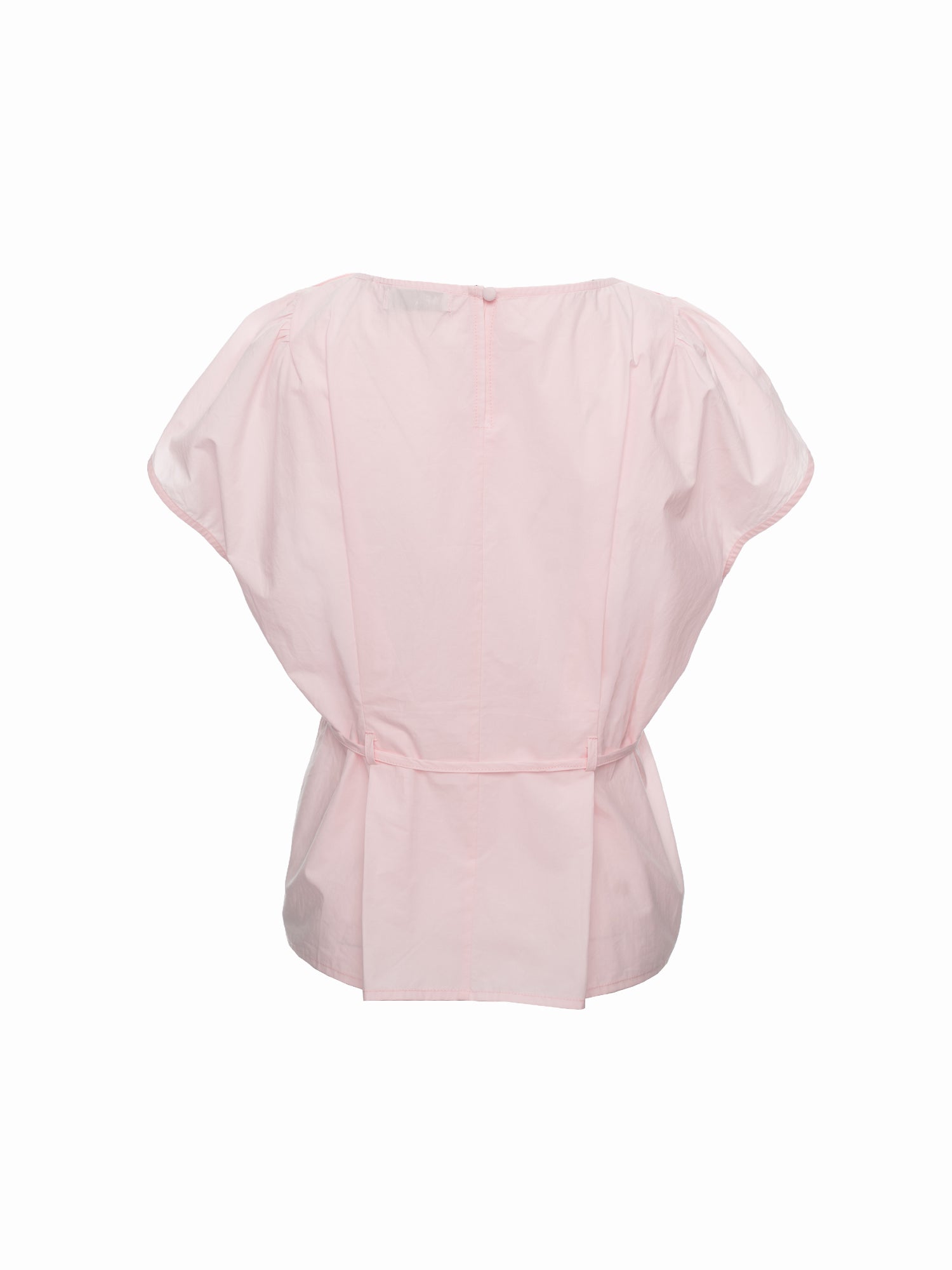 Gathered Cape Sleeve Blouse