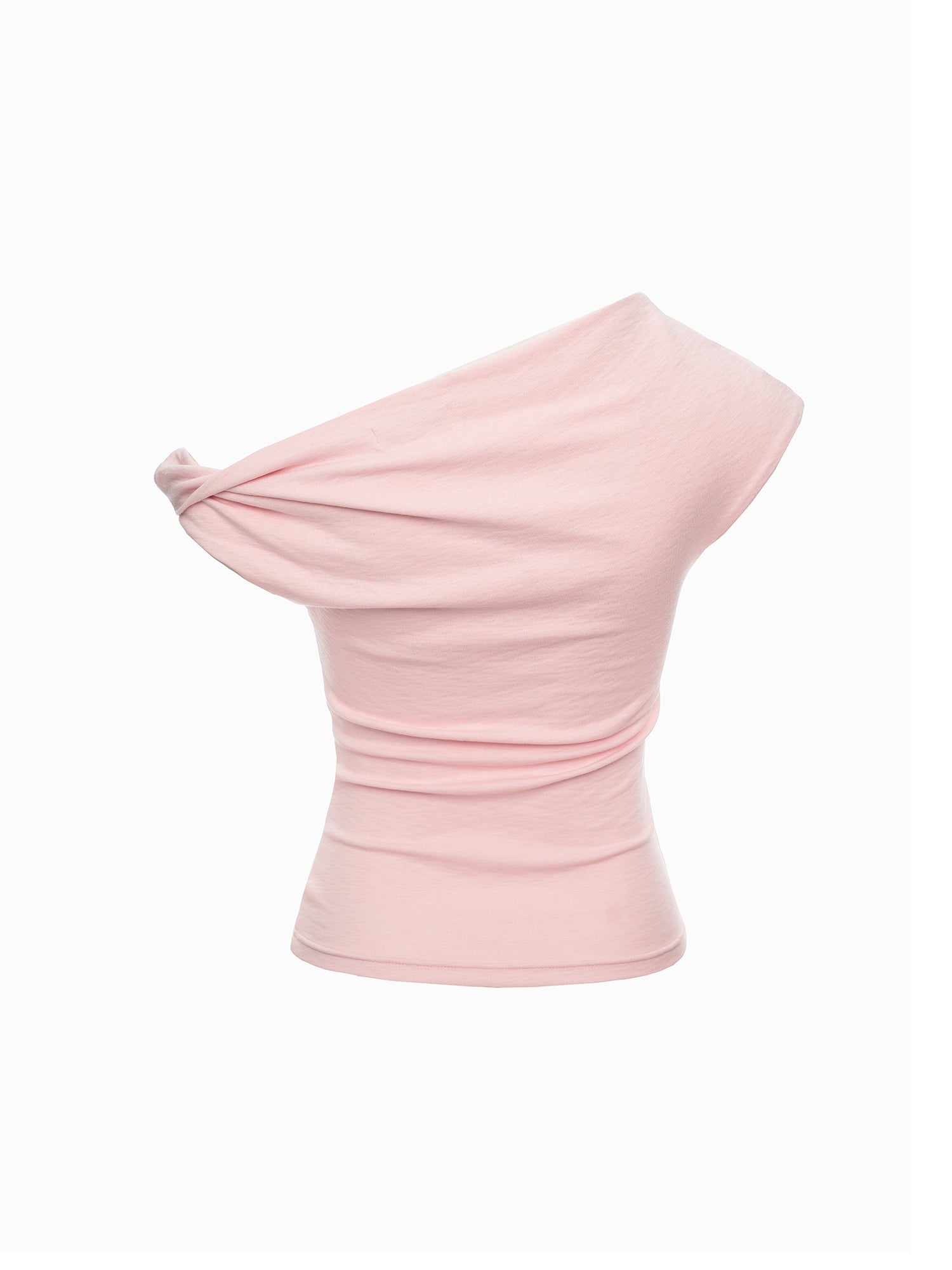 Asymmetric Off-Shoulder Knit Top
