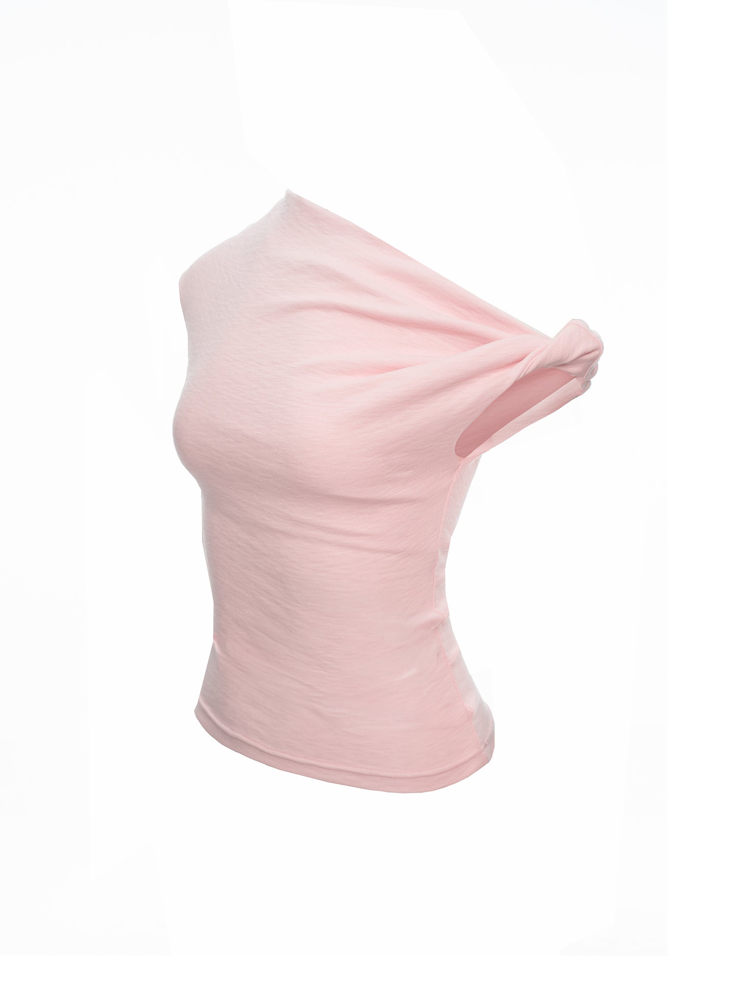 Asymmetric Off-Shoulder Knit Top