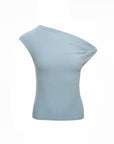 Asymmetric Off-Shoulder Knit Top