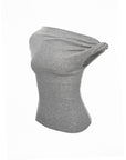 Asymmetric Off-Shoulder Knit Top