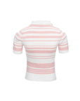 Striped Polo Knit Top