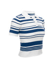 Striped Polo Knit Top
