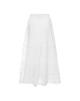 Cotton Lace Tiered Skirt