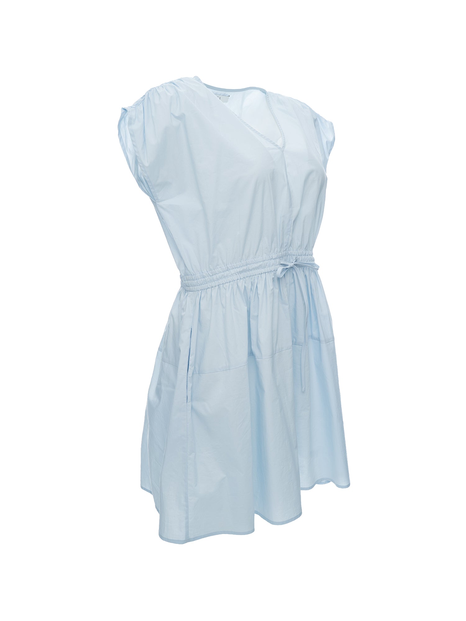Tie Waist Cape Sleeve Dress