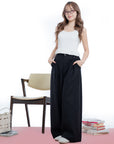 Pleated Wide-Leg Trousers