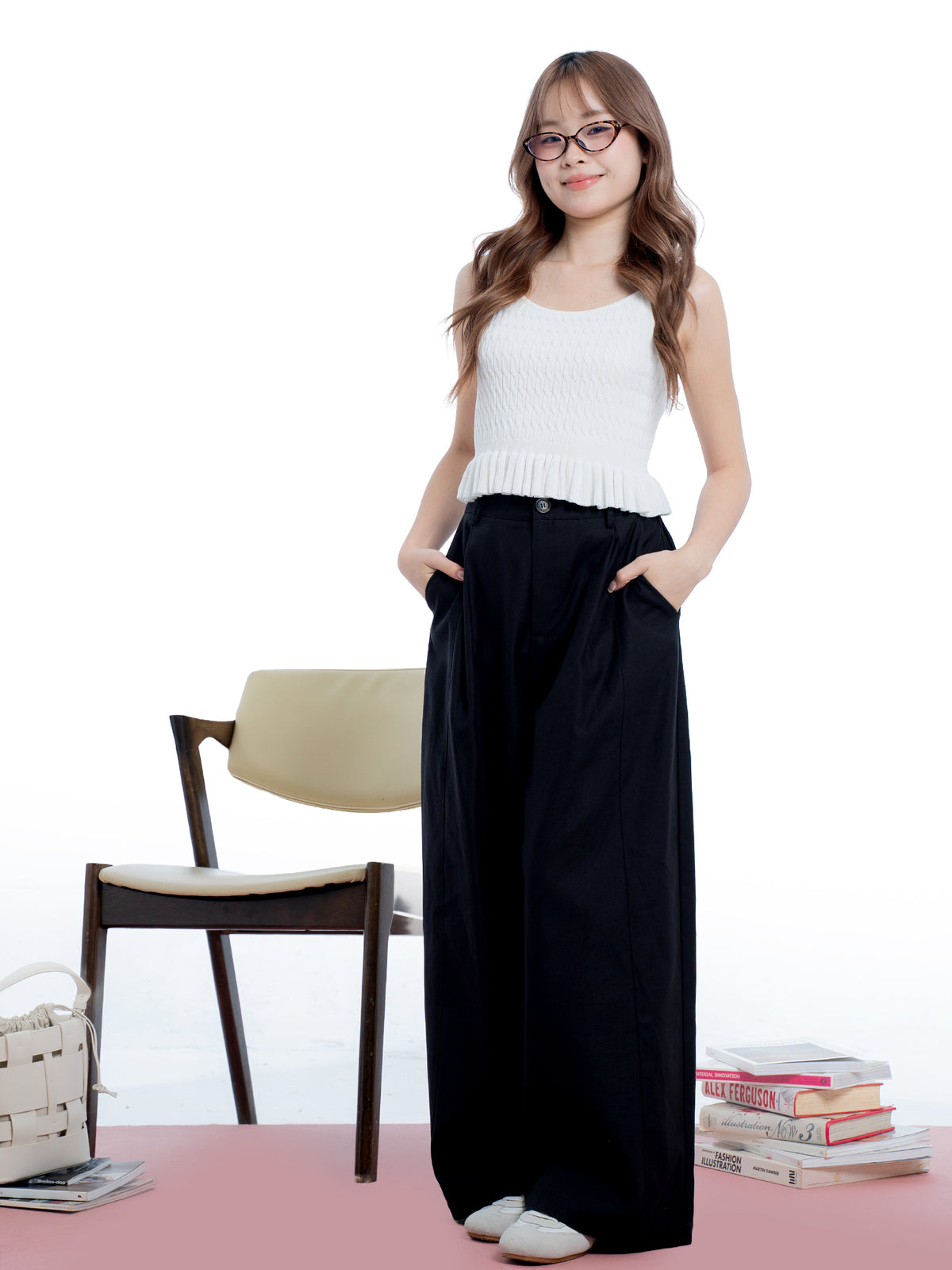 Cable-Knit Peplum Camisole