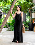 Flowy Ruffled V-Neck Maxi Dress