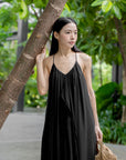 Flowy Ruffled V-Neck Maxi Dress