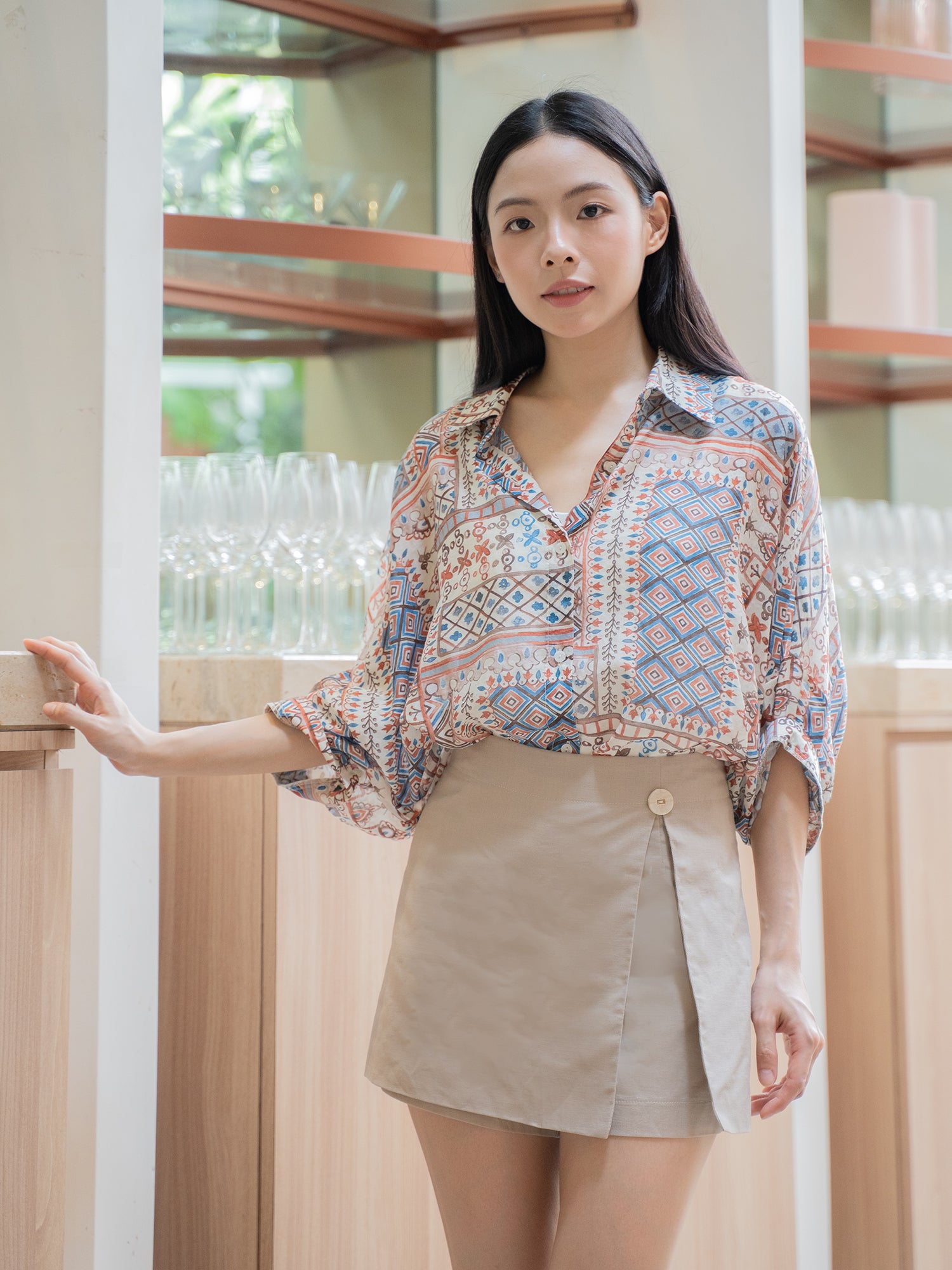 Wrap Front Mini Skort