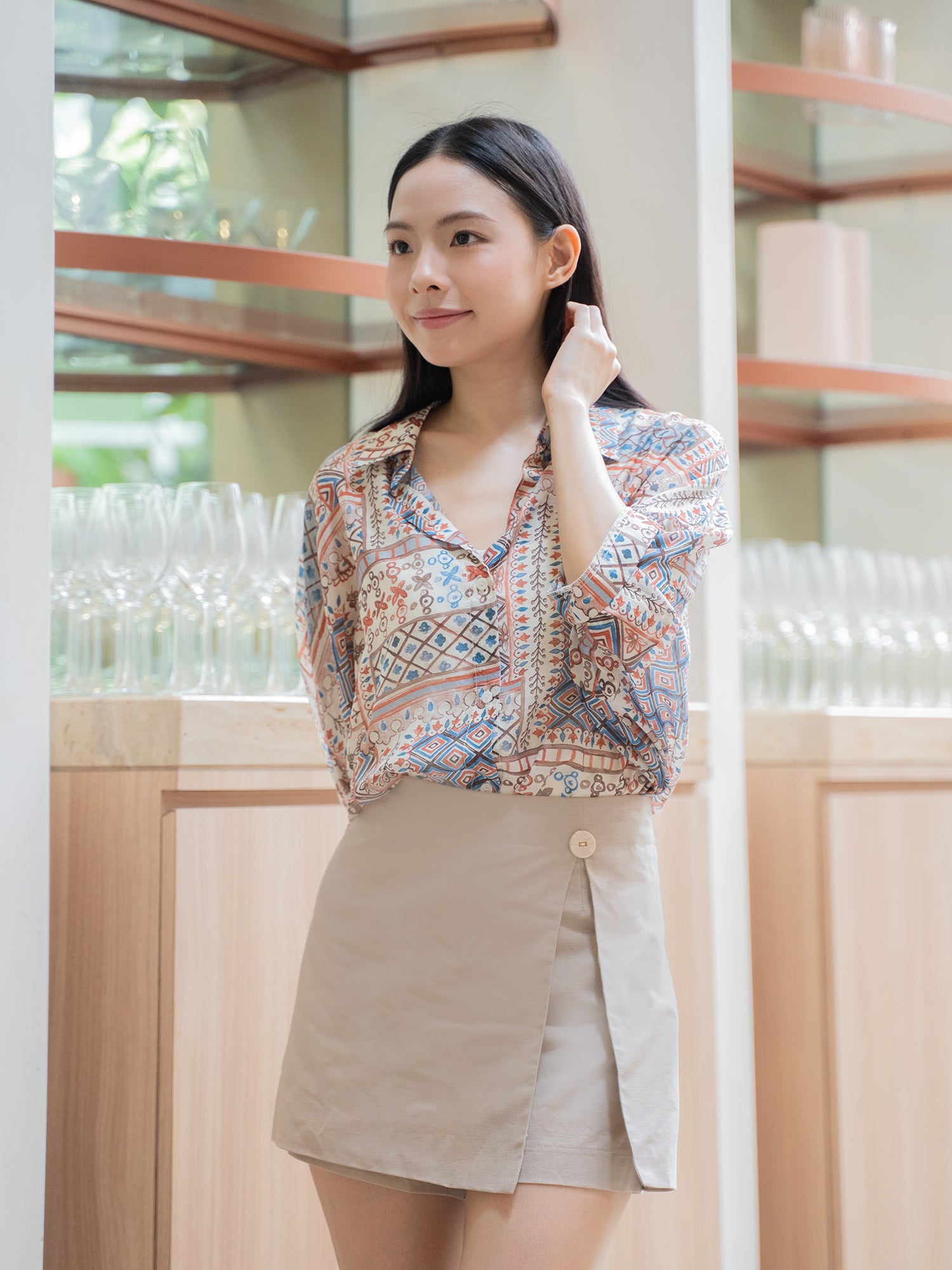Wrap Front Mini Skort