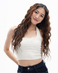 Double Layered Halter Neck Crop Top