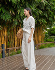 Front-Seam Wide-Leg Trouser