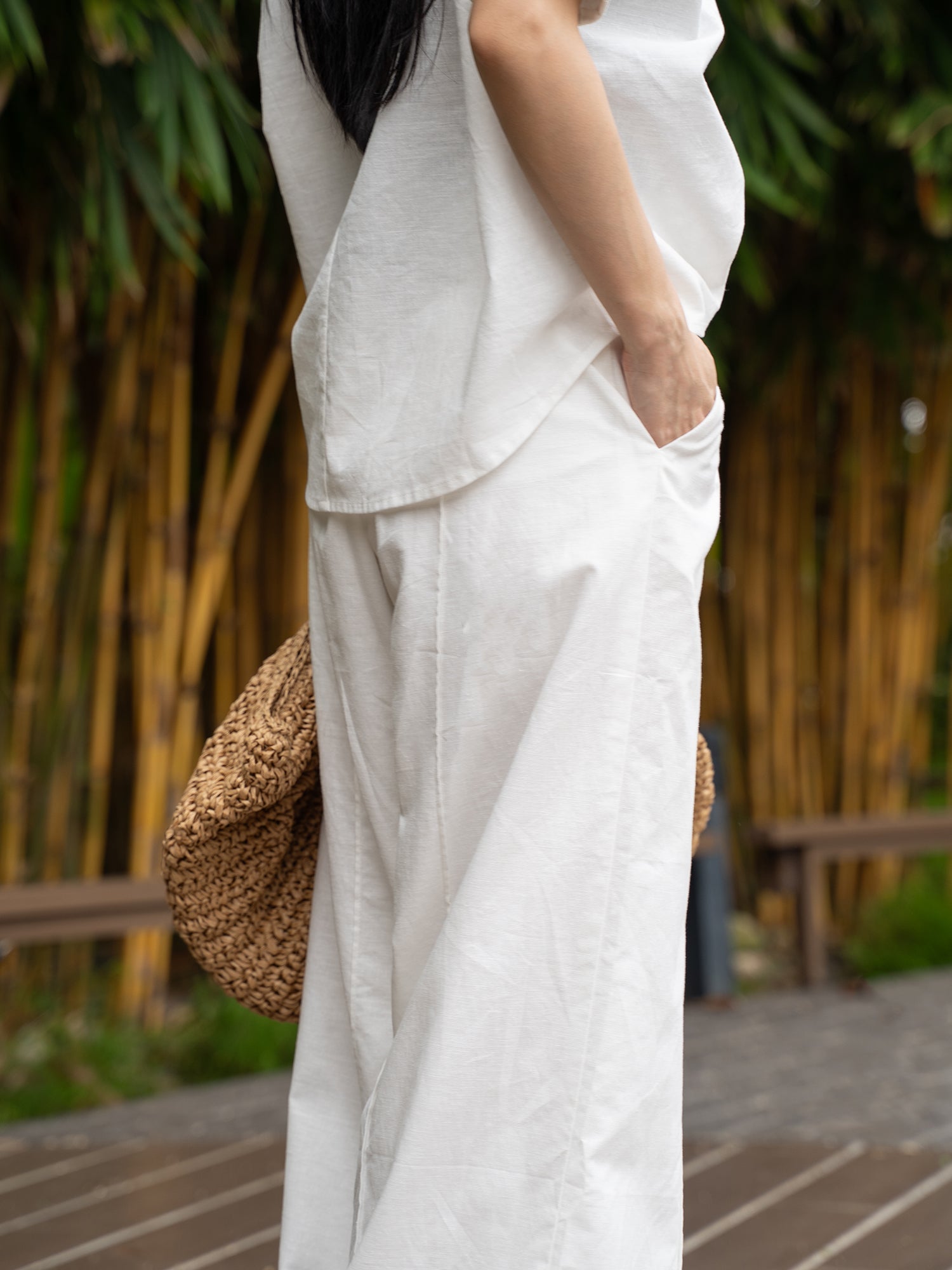 Front-Seam Wide-Leg Trouser