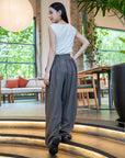 Side-Gathered Sleeveless Top