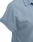 Short-Sleeve Cotton Blend Button Shirt