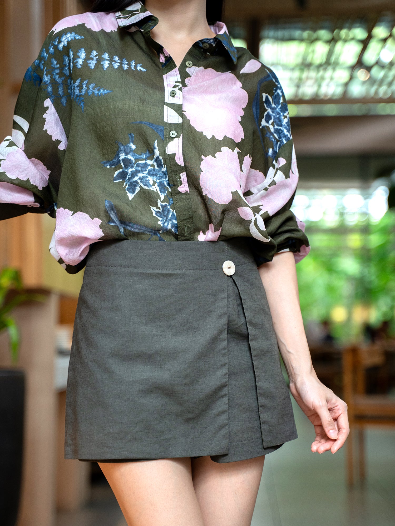 Wrap Front Mini Skort