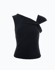 Asymmetric Shoulder Cutout Top