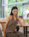 Pinstripe Halter Vest Top
