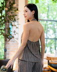 Pinstripe Halter Vest Top